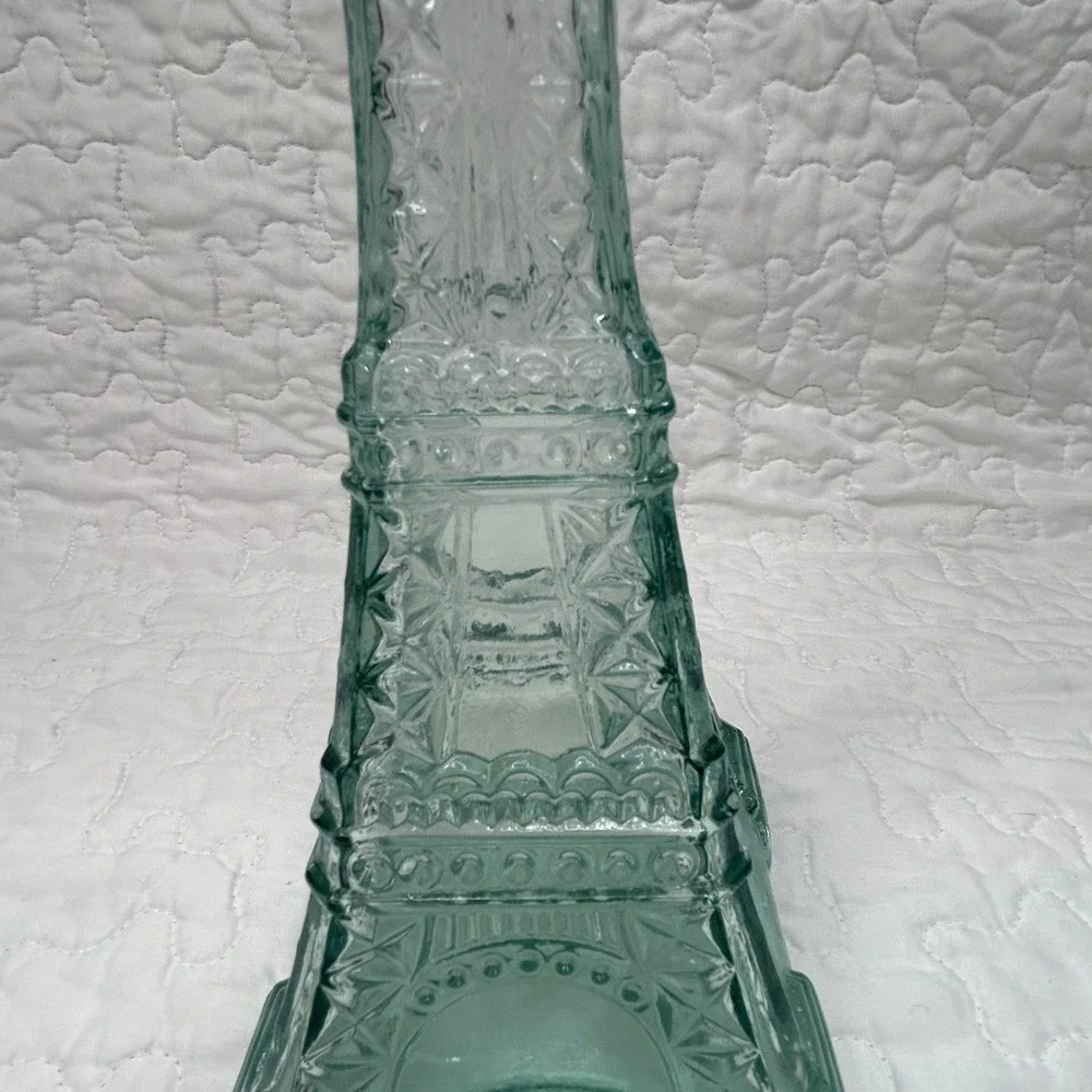 Vintage Eiffel Tower Glass Bottle 13.5